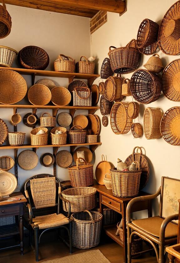 crafted handmade woven baskets
