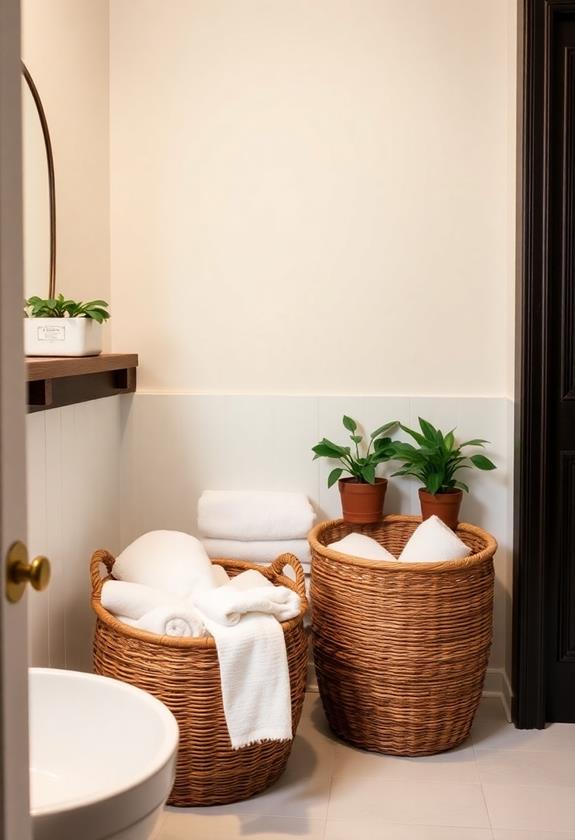 crafting with woven baskets