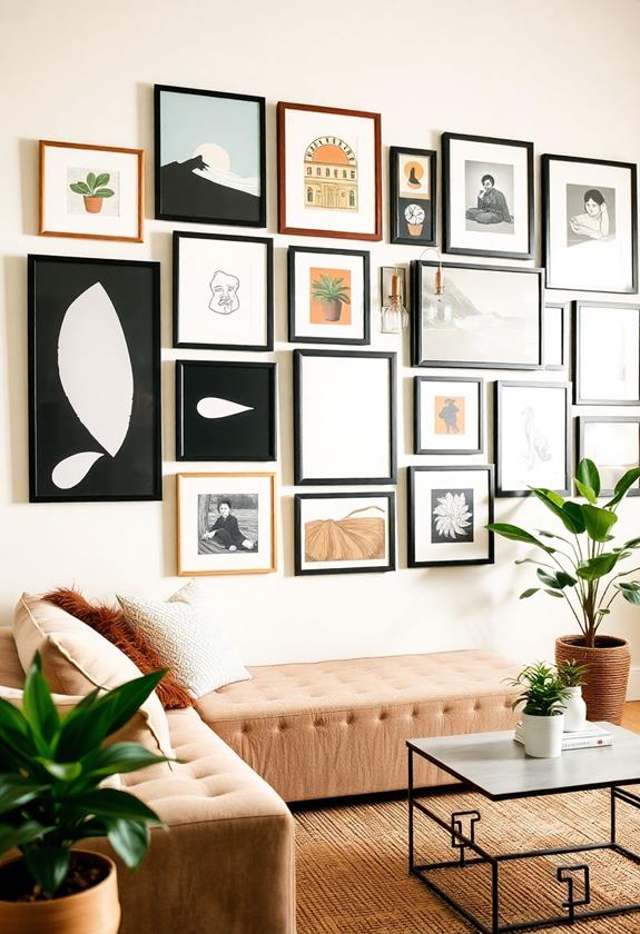 create a gallery display