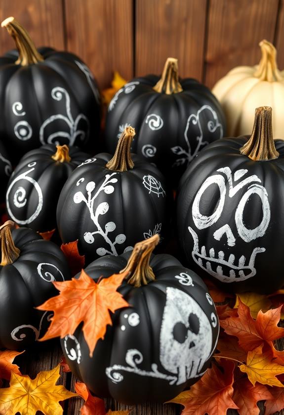 creative chalkboard pumpkin designs