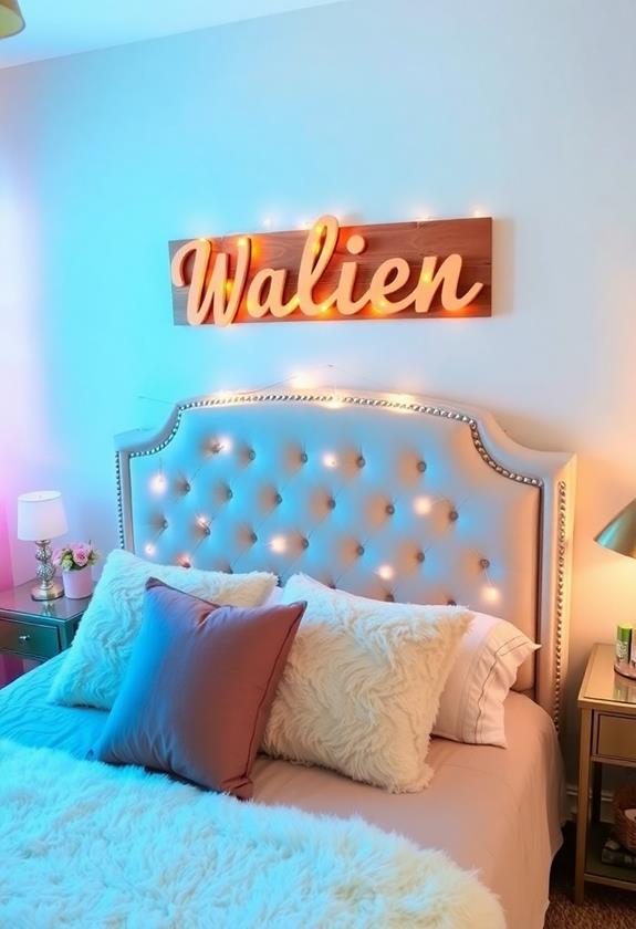 customizable name wall art