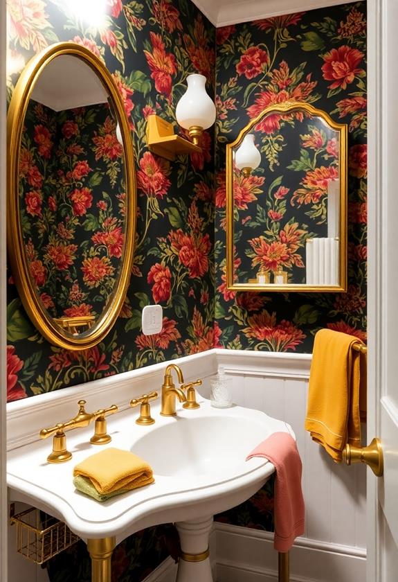 decorate with patterned wallpaper