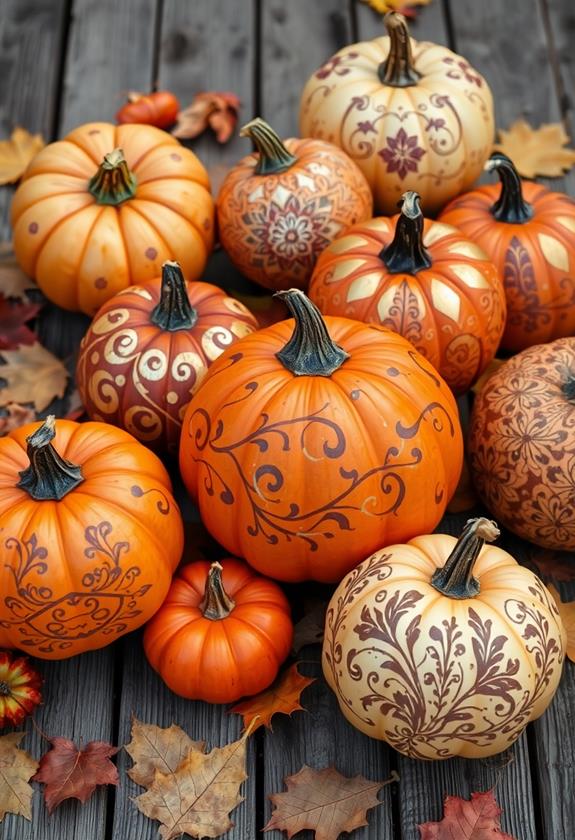 decorative carved pumpkin designs