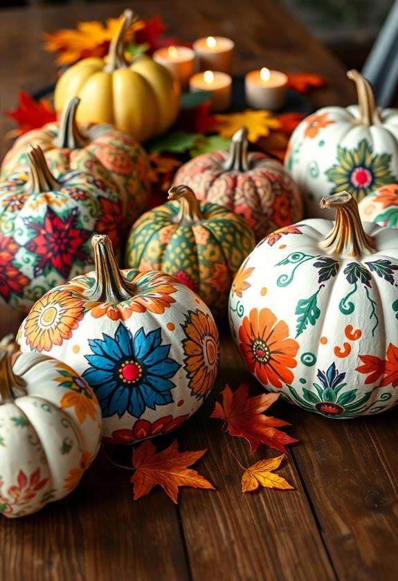 decorative colorful gourd designs