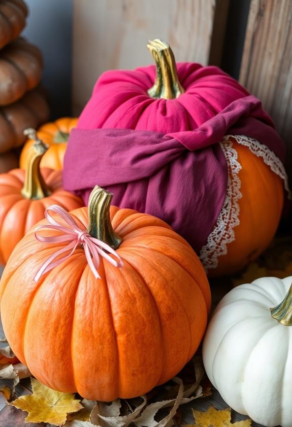 decorative textile pumpkins design