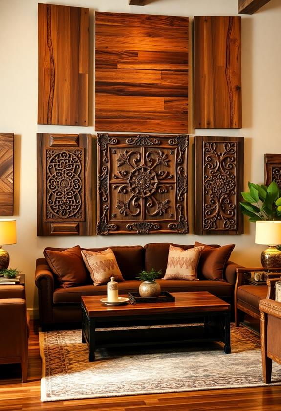 decorative timber wall features