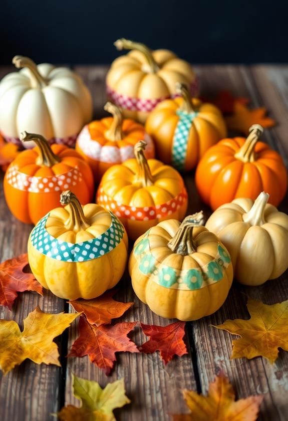 decorative washi tape pumpkins
