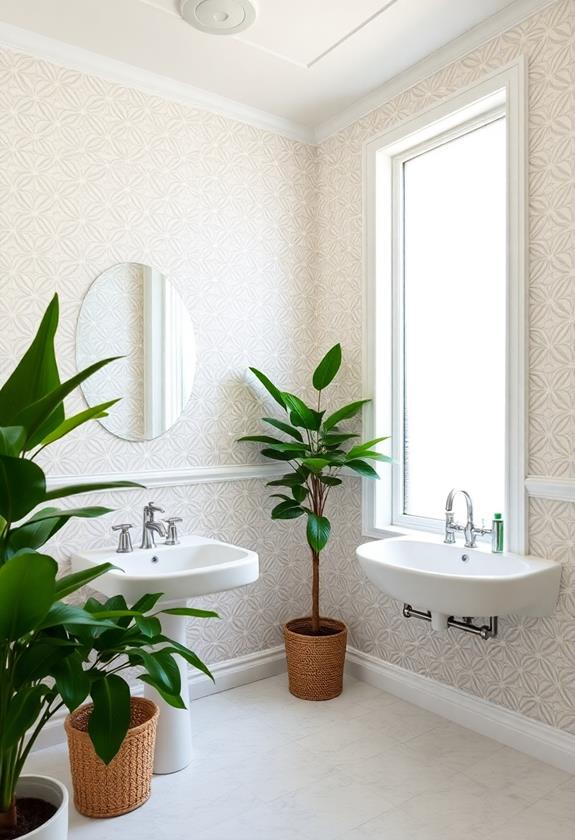 decorative white wallpaper design