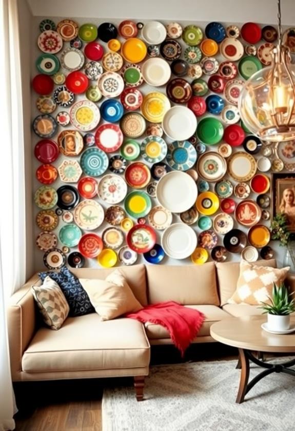 diverse dishware assemblage