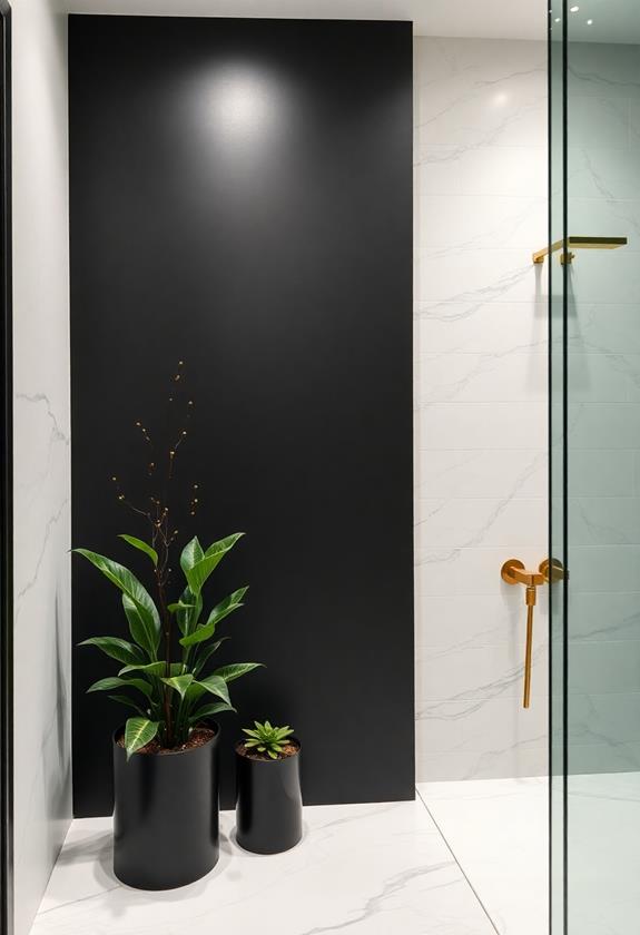 dramatic black wall design