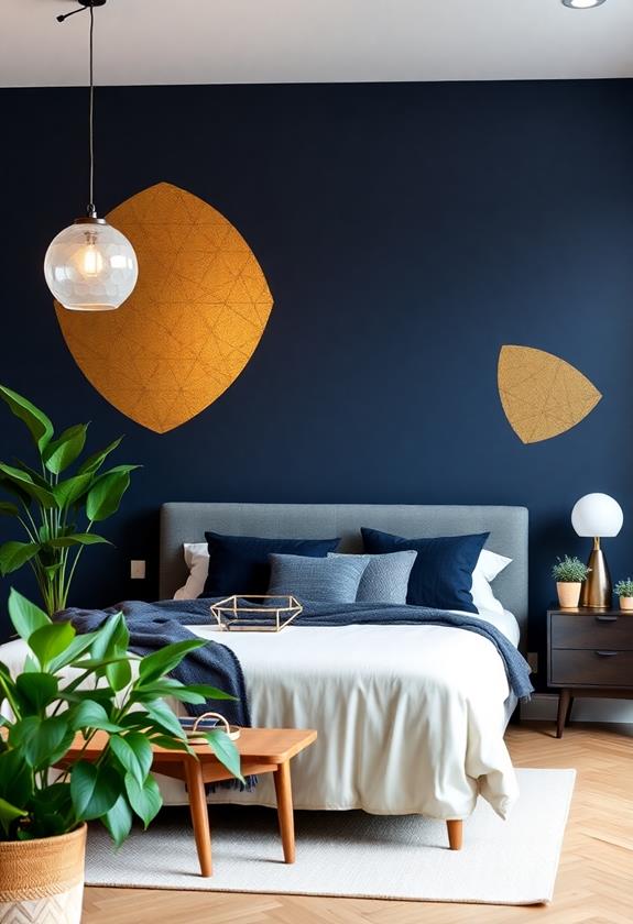 dramatic colorful interior design