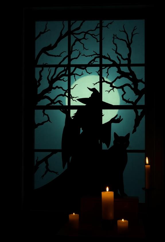 eerie shadows in glass