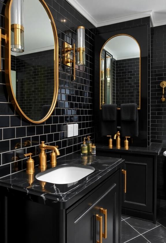 elegant black and gold