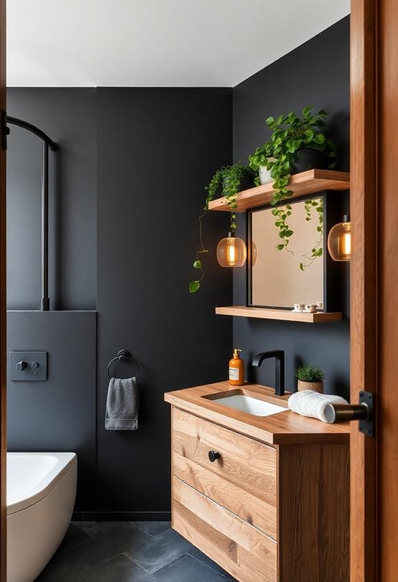 elegant black wood design