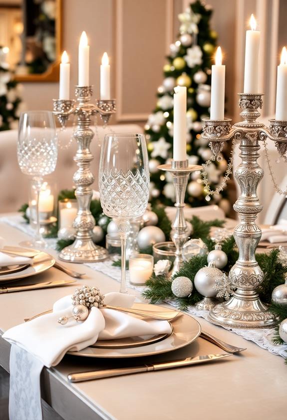 elegant crystal silver design