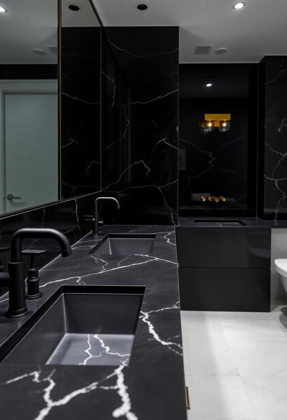 elegant dark stone surfaces