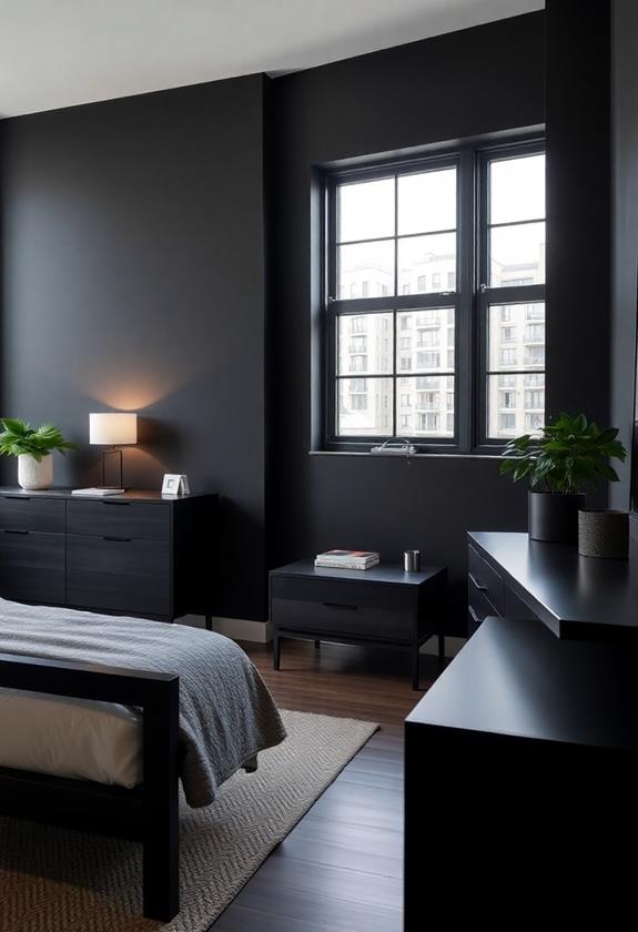elegant dark timber accents