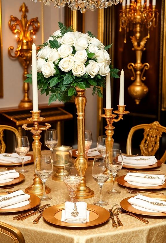 elegant metallic decorative touches