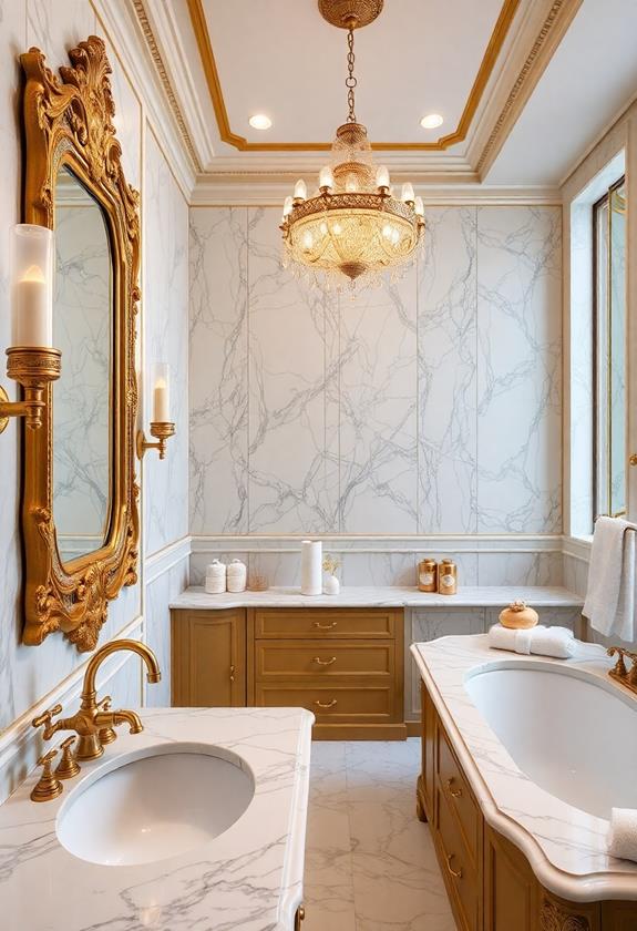 elegant metallic highlights