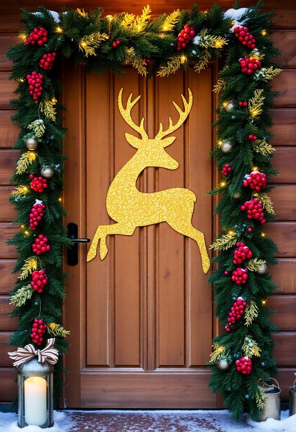 elegant reindeer silhouette artwork