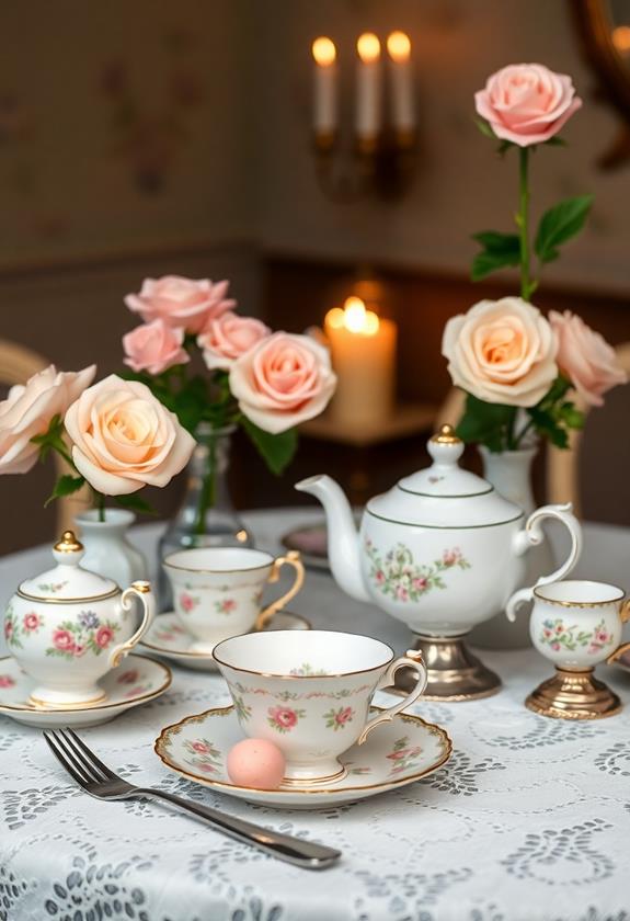 elegant retro tea gathering