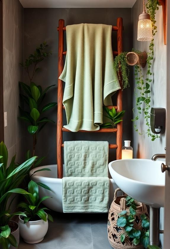 elegant sage green towels