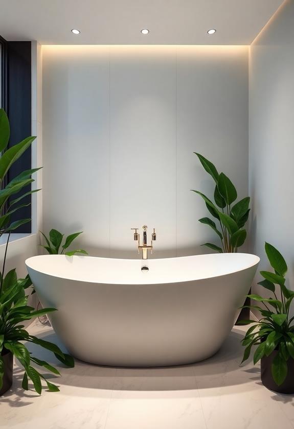 elegant standalone bathing experience