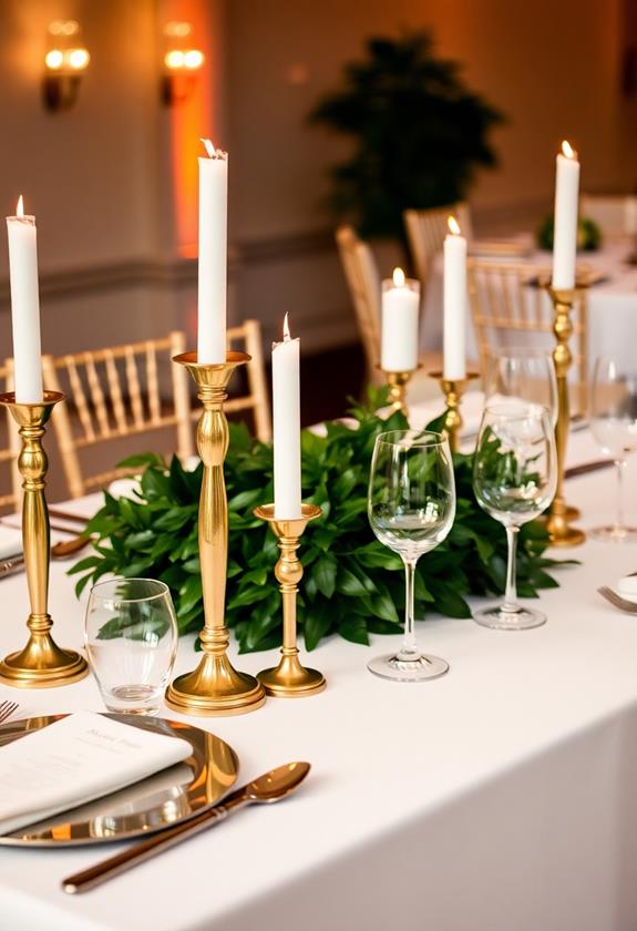 elegant timeless metallic accents