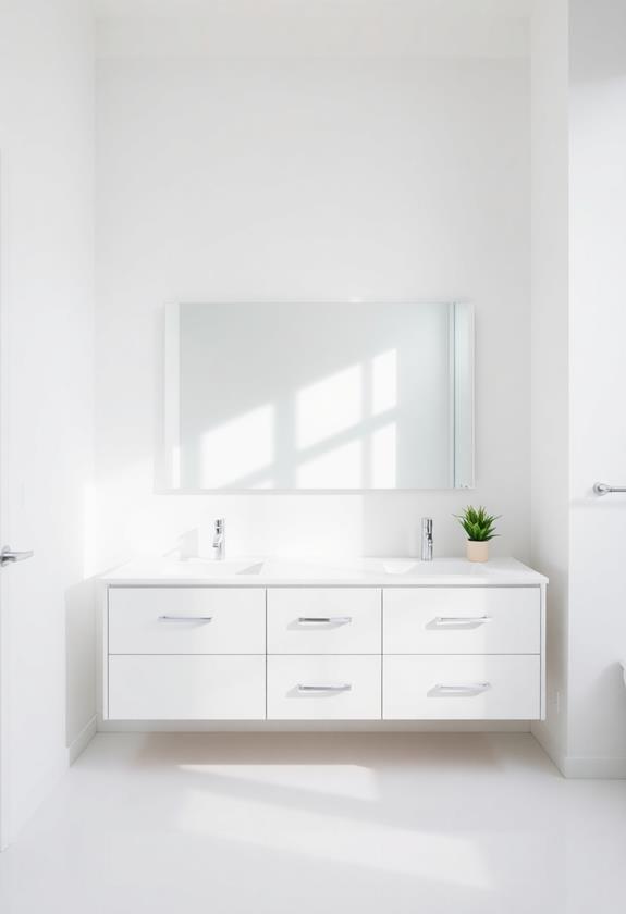 elegant white bathroom furniture