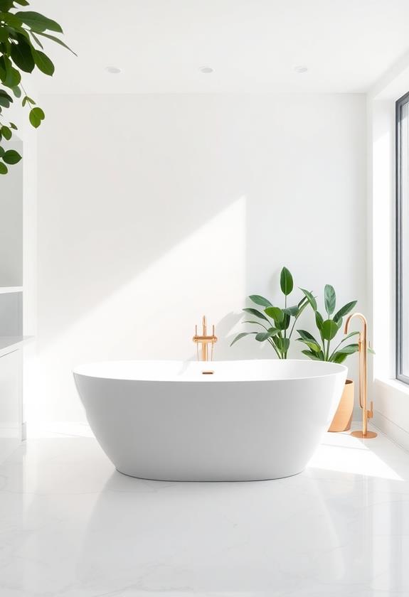elegant white bathtub design