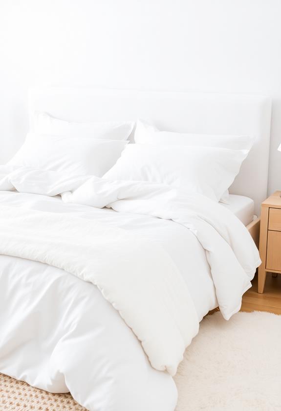 elegant white bedding options