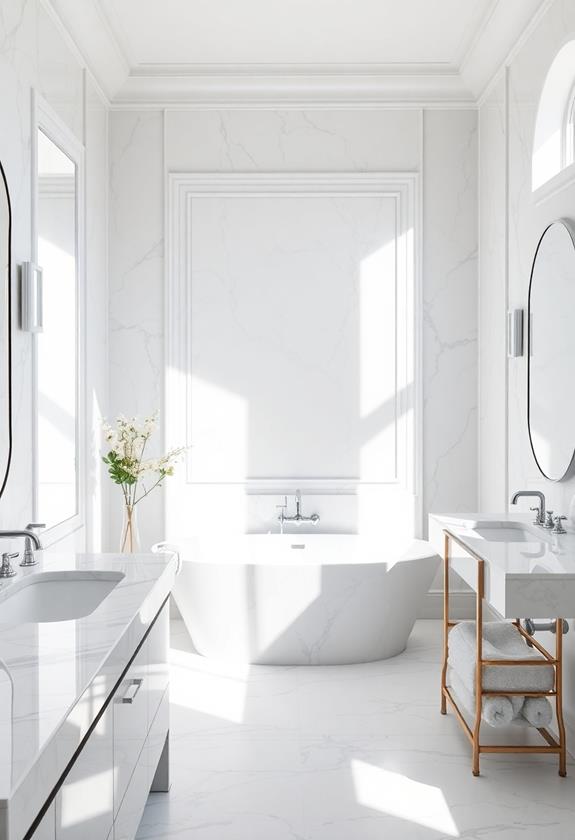 elegant white marble details