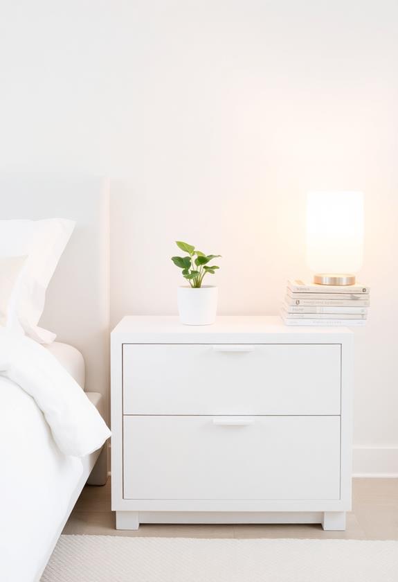 elegant white nightstands collection