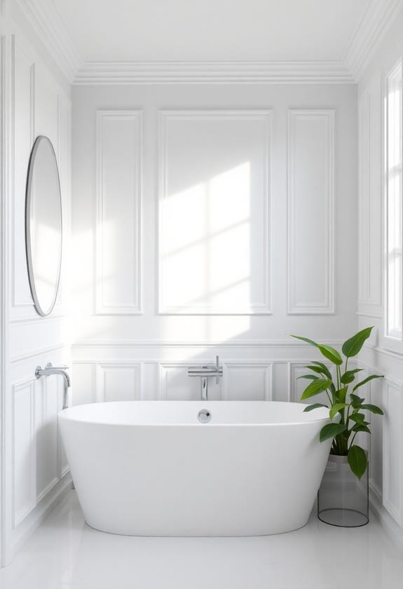 elegant white wall panels