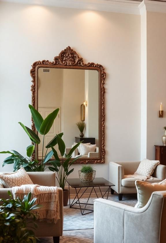 elevate space using mirrors