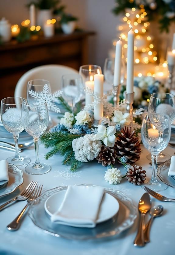 enchanting frosty holiday scenery