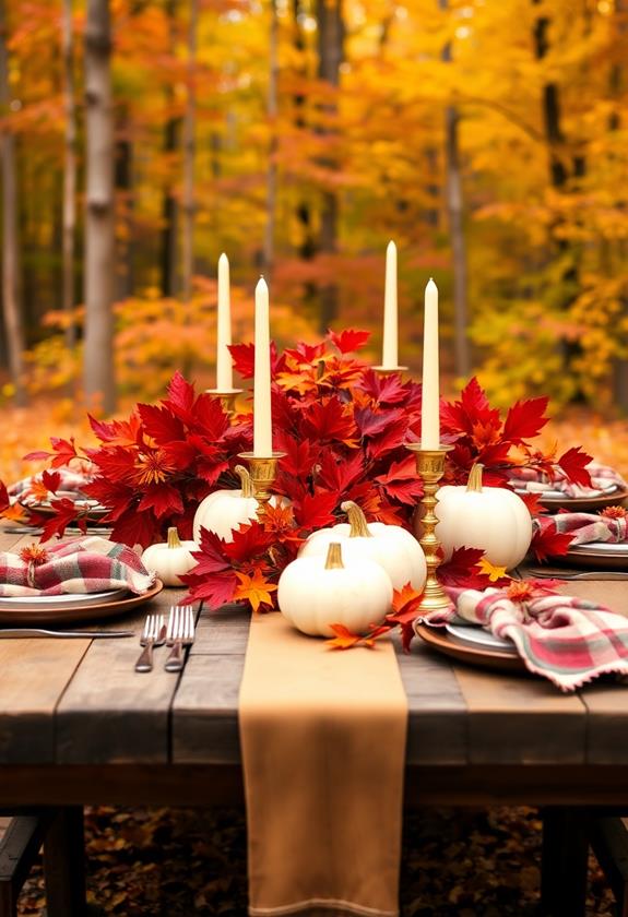 fall themed dining arrangements