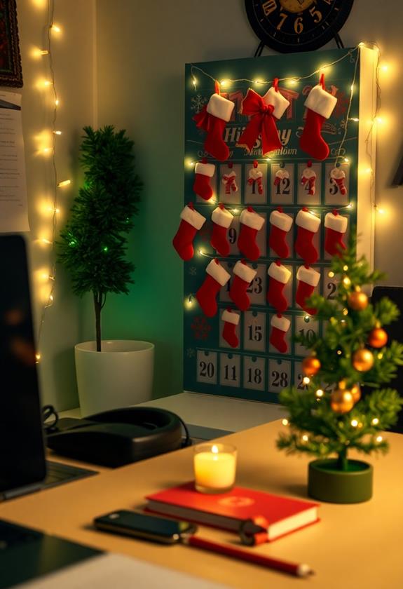 festive advent countdown calendar