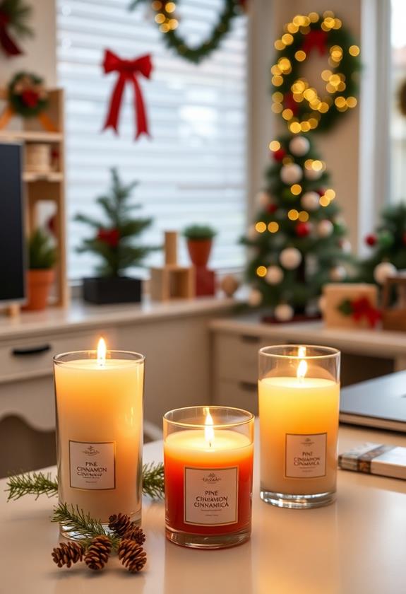 festive aromatic candle collection