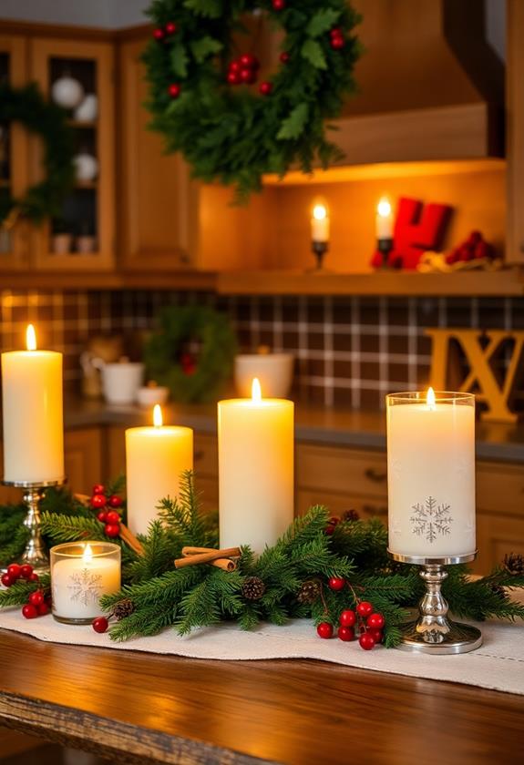 festive aromatic candle collection