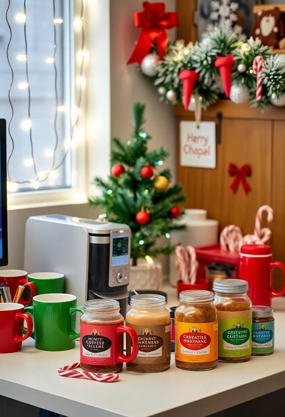 festive beverage preparation area