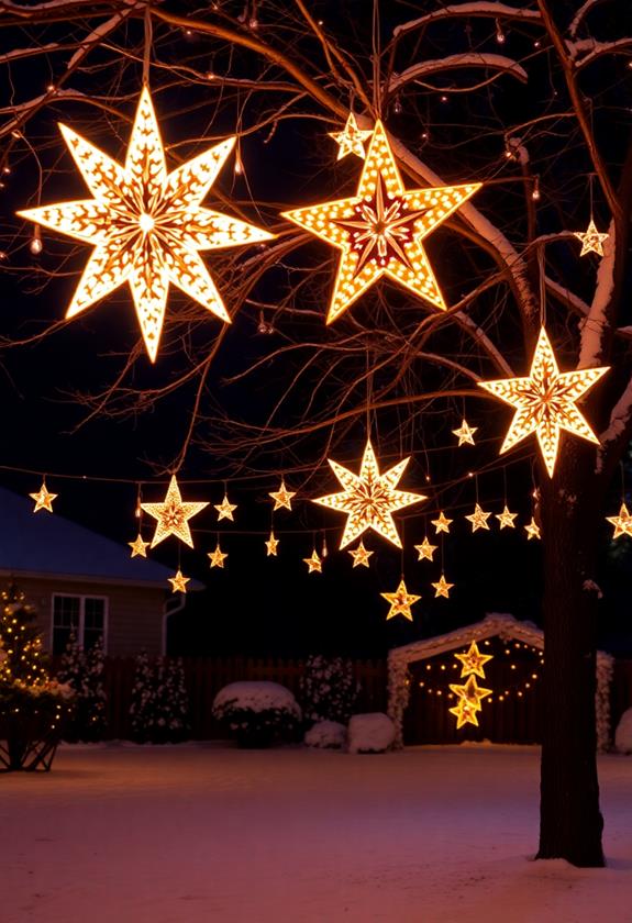 festive celestial ornaments display