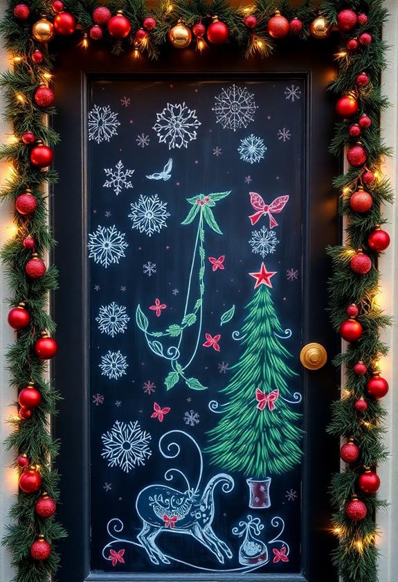 festive chalkboard artwork creation