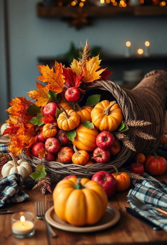 festive harvest centerpieces display