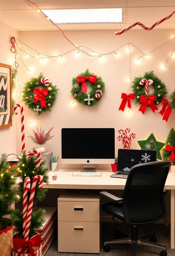 festive holiday decoration street