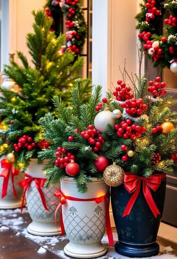 festive holiday plant decor