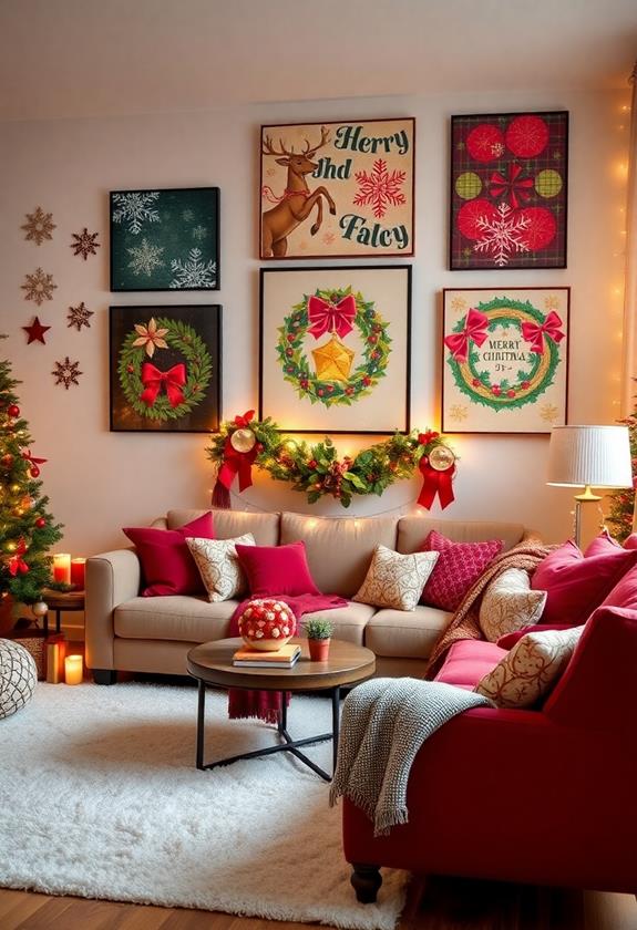 festive holiday wall decor
