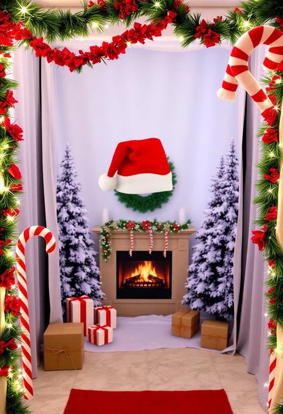 festive picture taking station