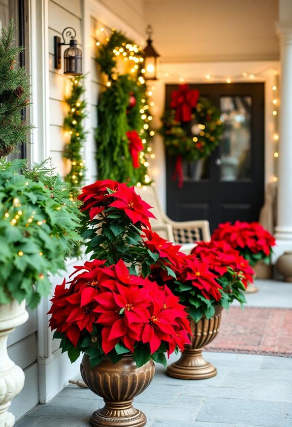 festive poinsettia floral designs