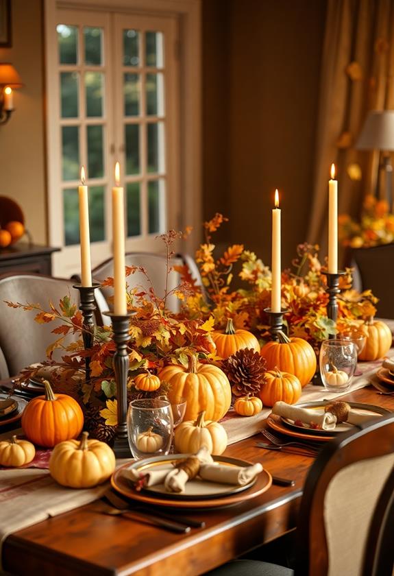 festive pumpkin table decor